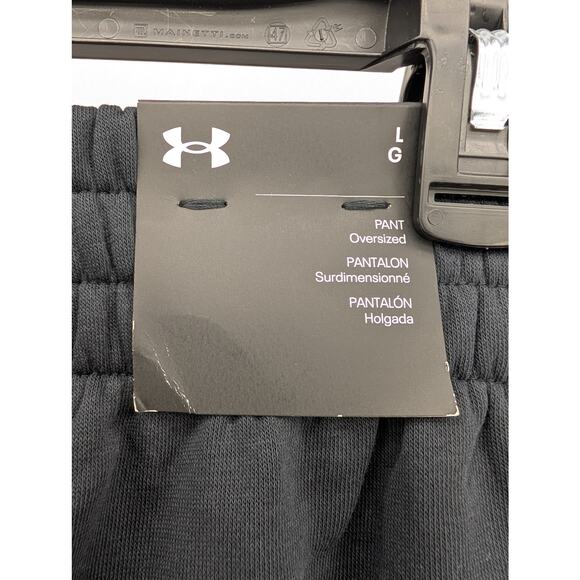 NWT Under Armour UA Rival Fleece Women's Oversized Joggers in Black size Large - Picture 6 of 7